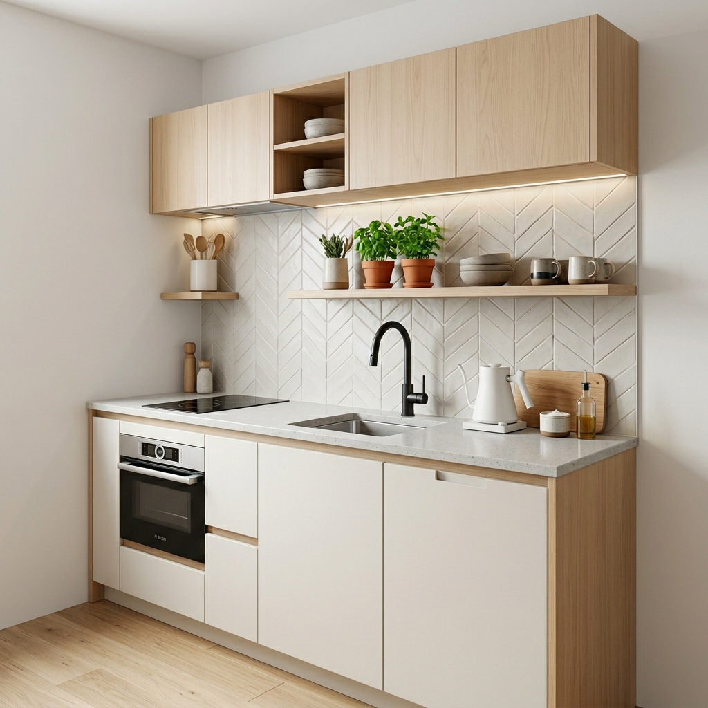 Современная кухня в сканди стиле