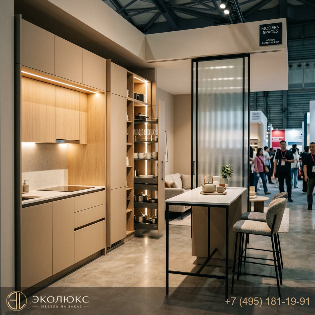 Design Shanghai 2026: актуальные решения для компактных планировок — кухни, шкафы и перегородки